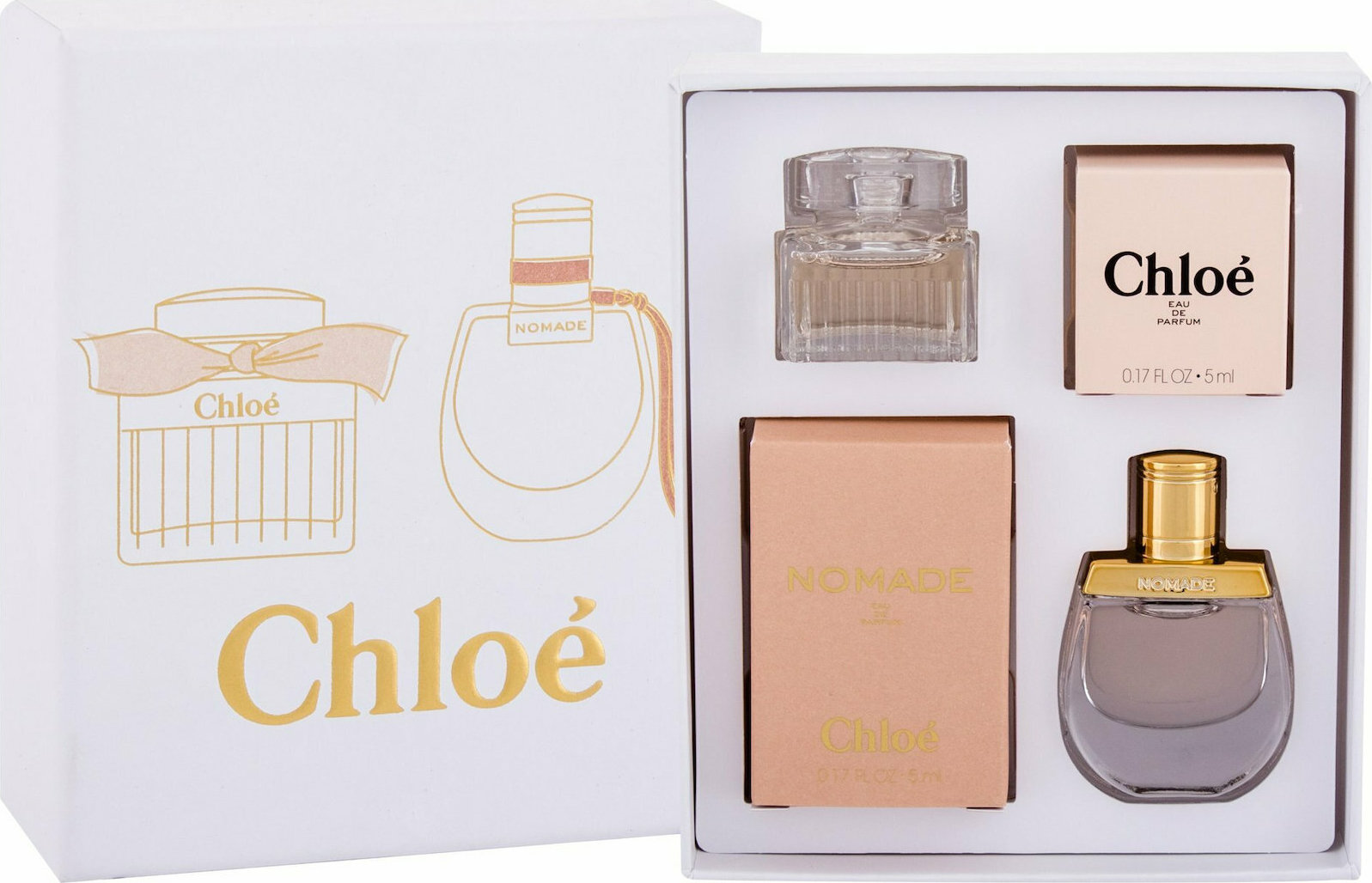 Chloe Les Parfums Set Nomade Edp 5ml/Edt 5ml/Chloe Edp 5ml/Chloe Rose Tangerine Edt 5ml