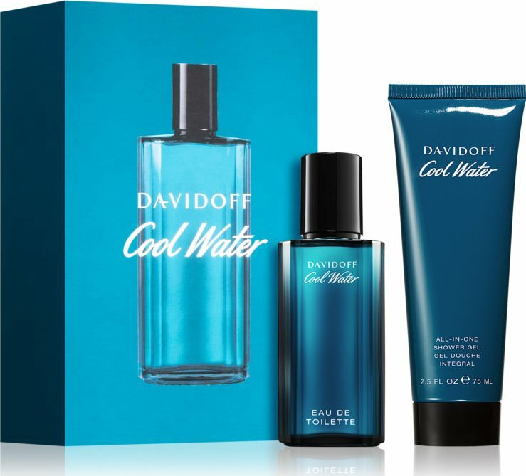Davidoff Cool Water Giftset Edt Spray 40ml/Shower Gel 75ml   set x 115 ml