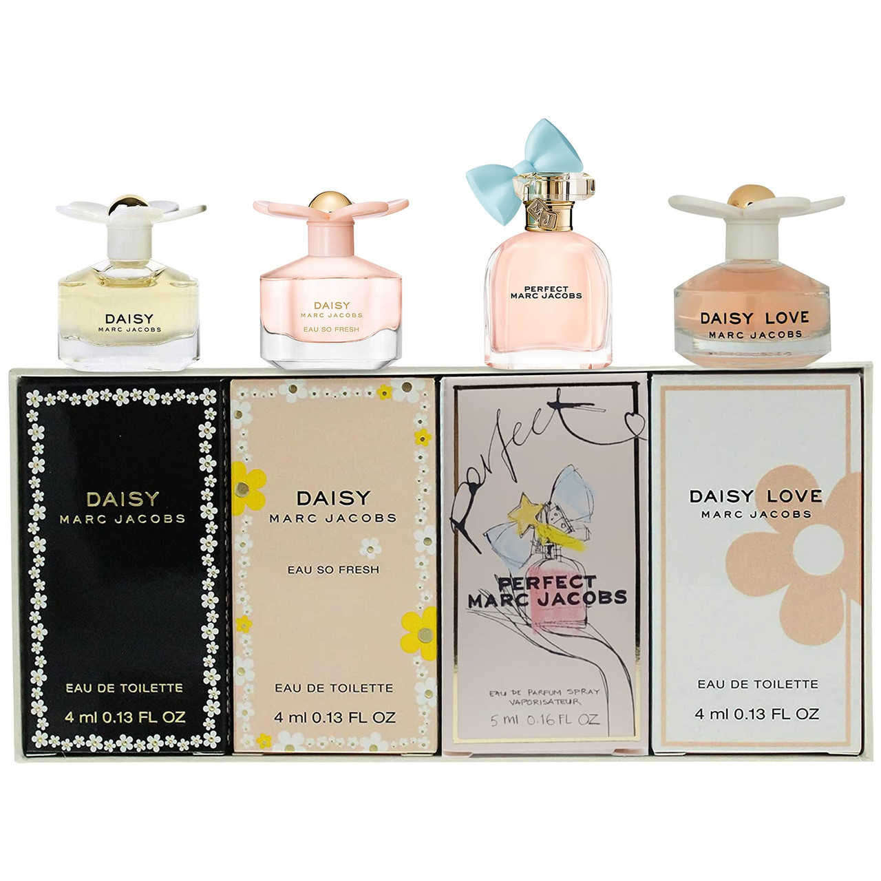 Marc Jacobs Minature Set Woman Daisy 4ml/Daisy Eau So Fresh 4ml/Daisy  Love 4ml/Perfect 5ml   set x 17 ml