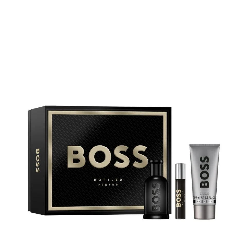Hugo Boss Bottled Giftset Edp Spray 100ml/ Edp Spray 10ml/Shower Gel 100ml   set x 210 ml