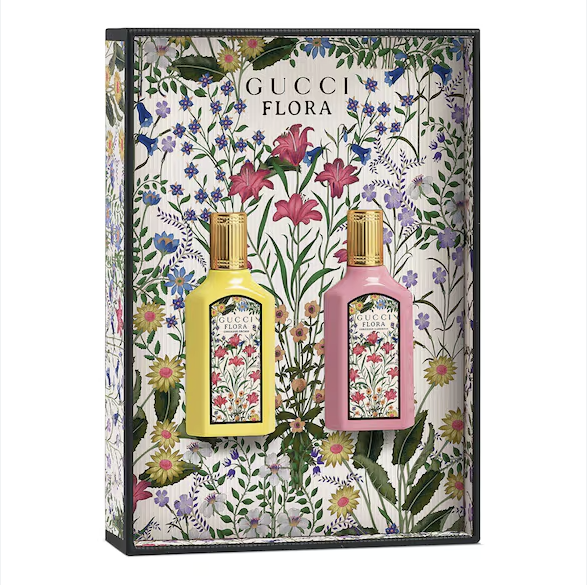 Gucci Flora Gorgeous Gardenia Miniature Set Gorgeous Orchid Edp Spray 5ml/Gorgeous Gardenia Edp Spray 5ml   set x 10 ml