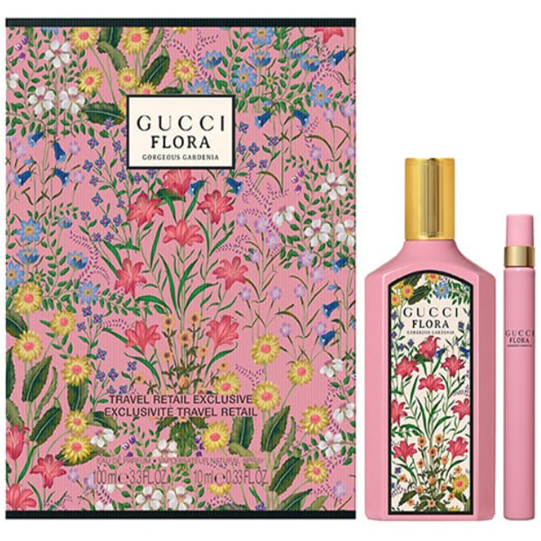 Gucci Flora Gorgeous Gardenia Giftset Edp Spray 50ml/  Edp Spray 10ml   set x 60 ml