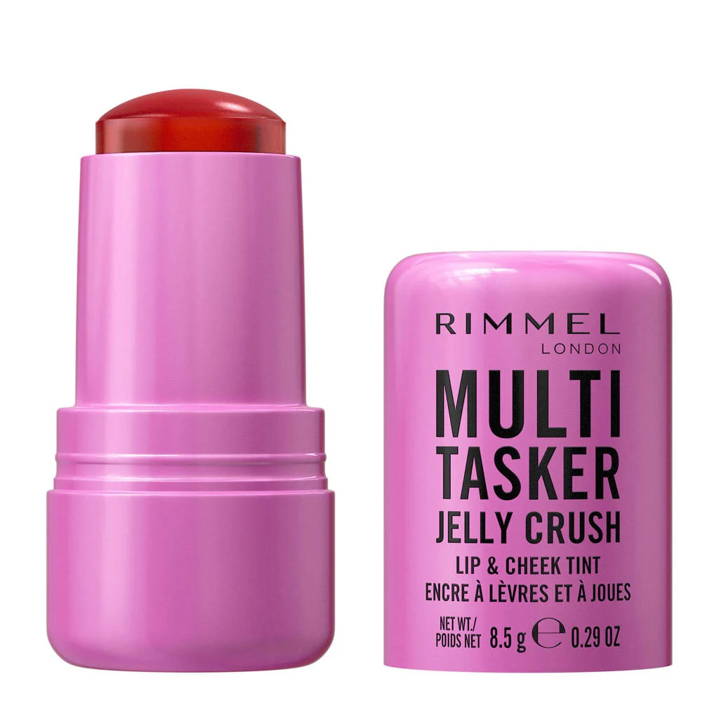 RIMMEL LONDON MULTITASKER JELLY CRUSH blush and lipstick stick #100-Pink Dash 8.5 gr