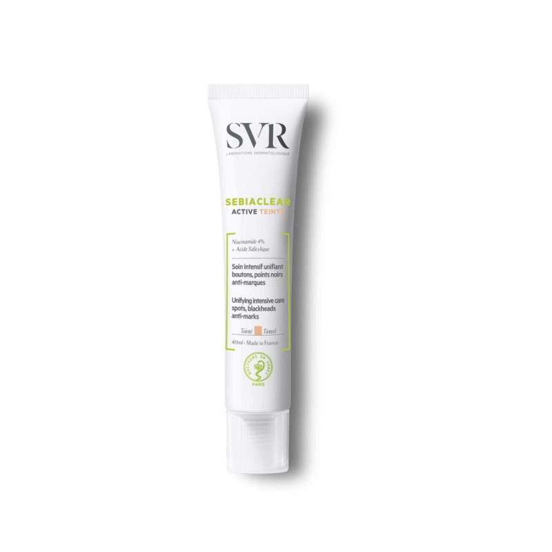 SVR Laboratoire Dermatologique Sebiaclear Active Tinted Ενυδατική Κρέμα Προσώπου Ημέρας με Χρώμα για Λιπαρές Επιδερμίδες κατά των Ατελειών 40ml