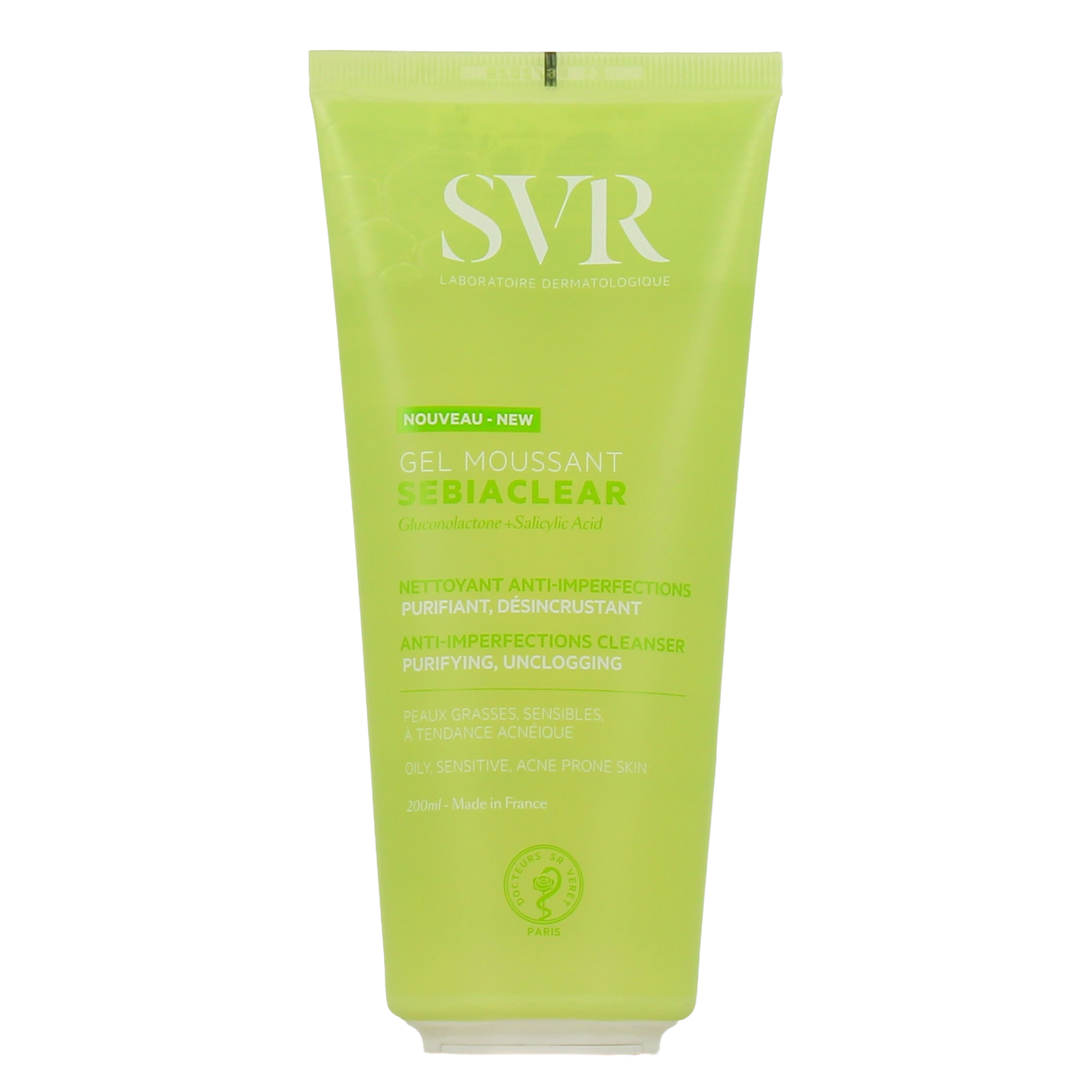SVR LABORATOIRE DERMATOLOGIQUE SEBIACLEAR moussant gel 200 ml