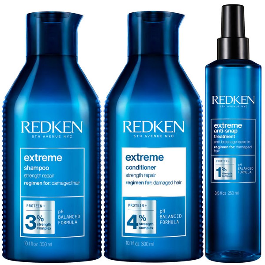 Redken Extreme Trio Set Extreme Shampoo 300ml + Extreme Conditioner 300ml + Extreme Anti-Breakage Skincare 250ml