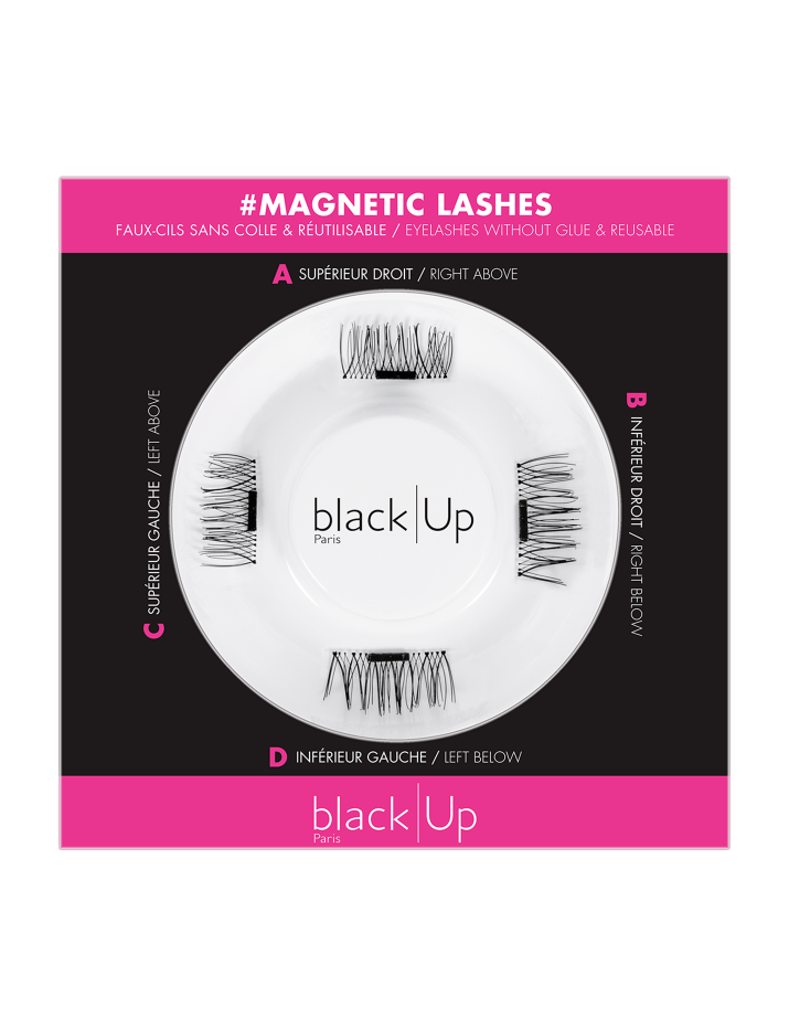 Black Up Magnetic Eyelashes #01   set x 4 piece