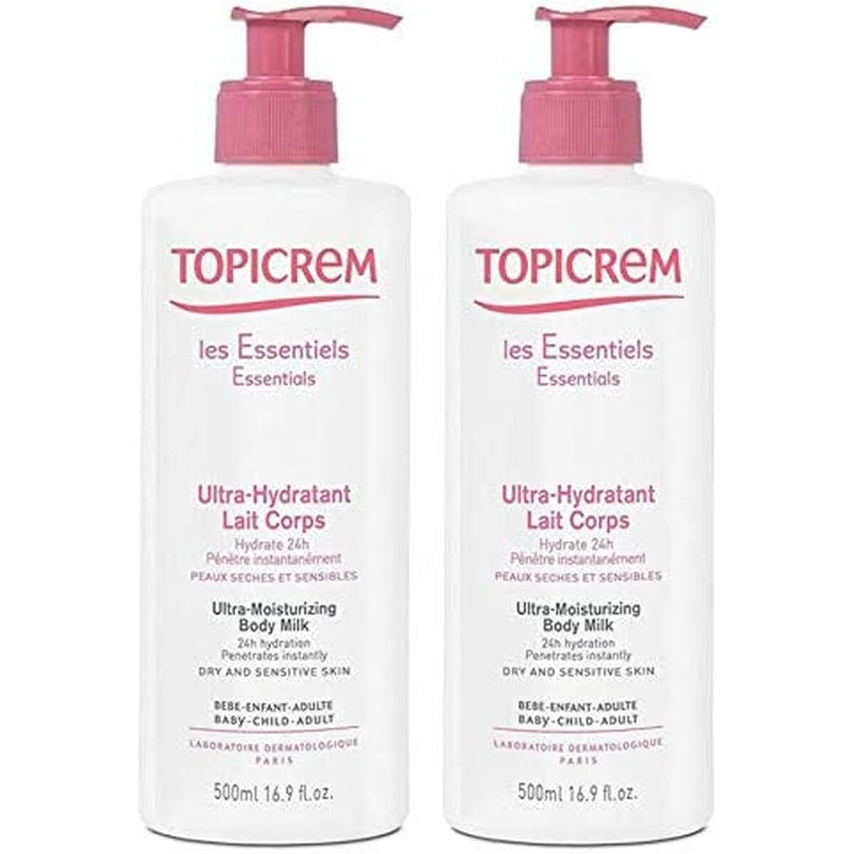 TOPICREM UH ultra-moisturizing body milk duo 2 x 500 ml