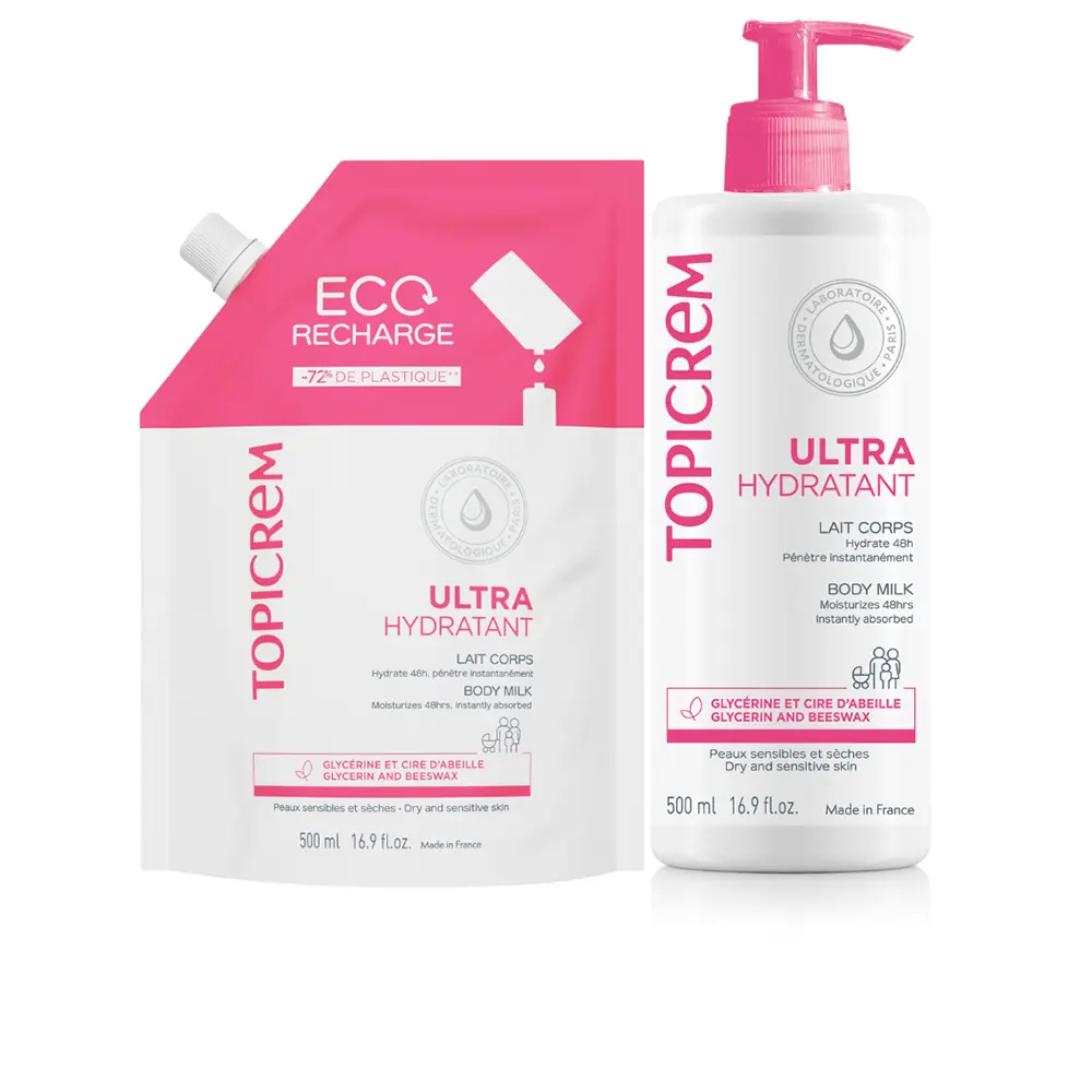 TOPICREM UH ULTRA MOISTURIZING MILK + RECHARGE 2 u Body milk 500 ml + Refill body milk 500 ml