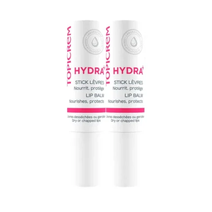 TOPICREM HYDRA+ Ultra-hydrating lip balm pack of 2 x 4 gr