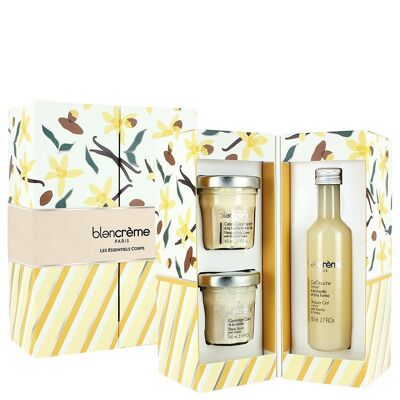 Blancreme Body Essentials Trio Set Vanilla Fresh Water 50ml/Vanilla Scrub 40ml/Vanilla Soap 70gr   set x 160 ml