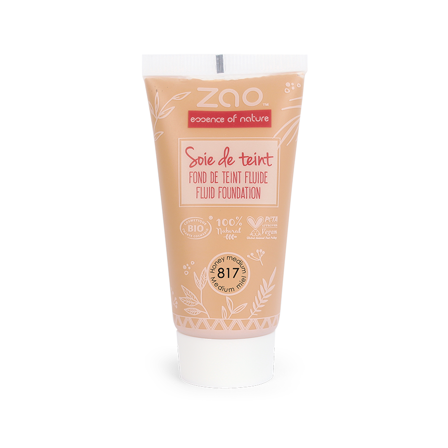 Zao Silk Liquid Foundation - Refill#817 Medium Miel   30 ml