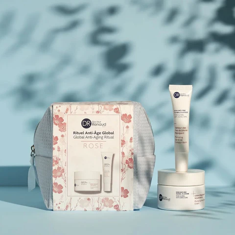 Dr. Renaud Global Rose Anti-Aging Ritual Set Volumizing Plumping Cream 50ml/Plumping Eye & Lift Contour Balm 15ml   set x 65 ml