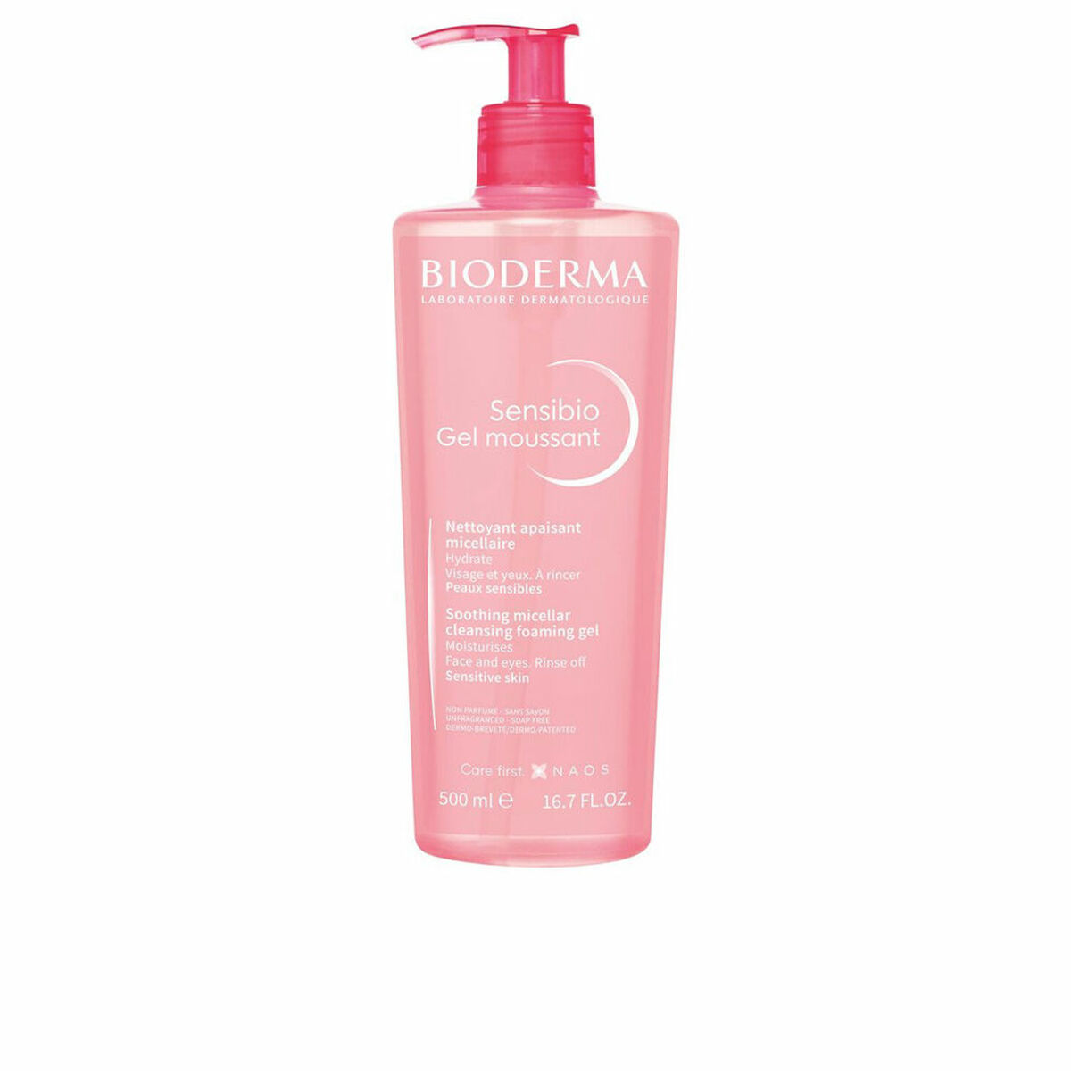 Bioderma Sensibio Gel MoussantSoothing Micellar Cleansing Foaming Gel Face And Eyes. Rinse off, Sensitive Skin   500 ml