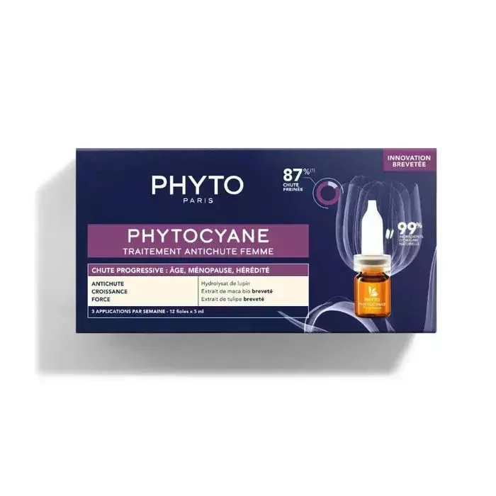 Phyto Phytocyane Woman Treatment Set - Progressive12x5ml - Ampoules Anti Hair Loss   set x 60 ml