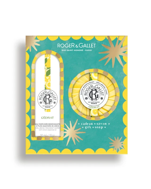 ROGER & GALLET CÉDRAT SCENTED WATER WELL-BEING SET OF 2 Perfumed water 30 ml + Perfumed soap 100 g