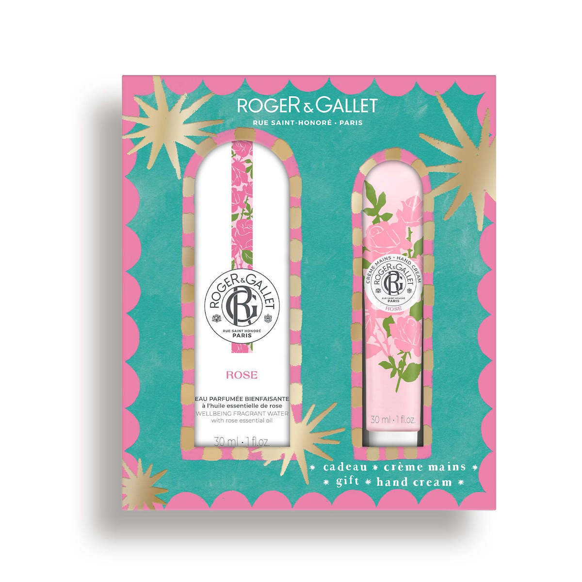 ROGER & GALLET ROSE SCENTED WATER WELLNESS SET 2 pcs Perfumed water 30 ml + Hand cream 30 ml