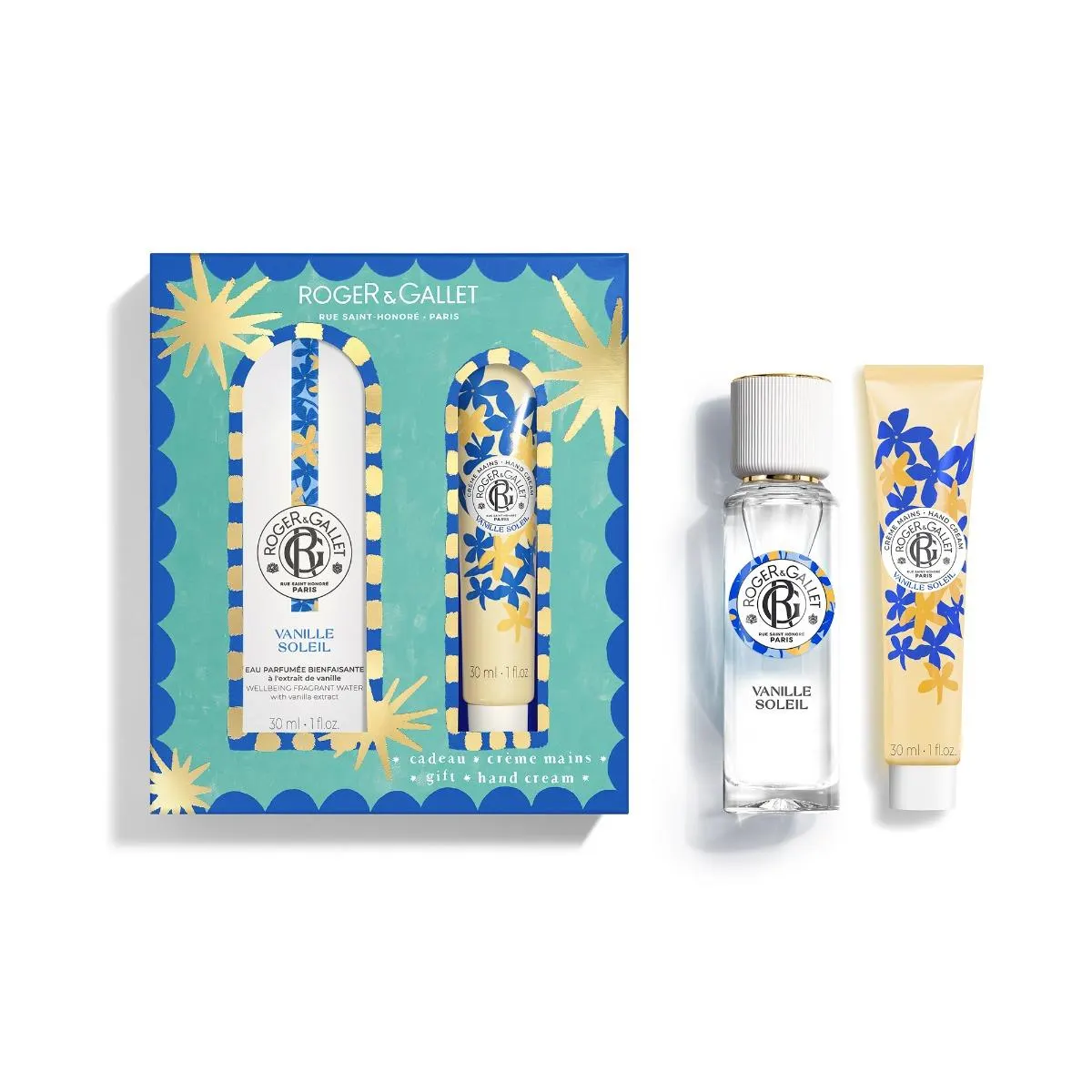 ROGER & GALLET VANILLE SOLEIL SCENTED WATER WELL-BEING SET OF 2 pcs Perfumed water 30 ml + Hand cream 30 ml