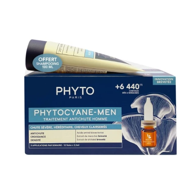 PHYTO PHYTOCYANE MEN ANTI-HAIR LOSS + SHAMPOO SET 2 pcs