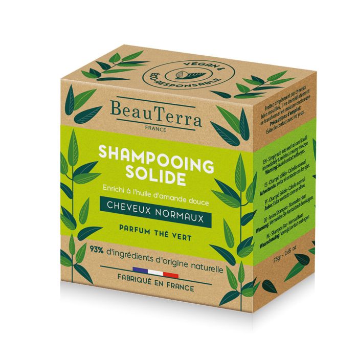 BEAUTERRA SOLIDE champú té verde 75 gr