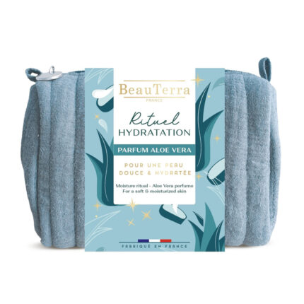 BEAUTERRA ALOE VERA MOISTURIZING RITUAL SET 3 pcs Shower gel 200ml + Body cream 100ml + Toiletry bag