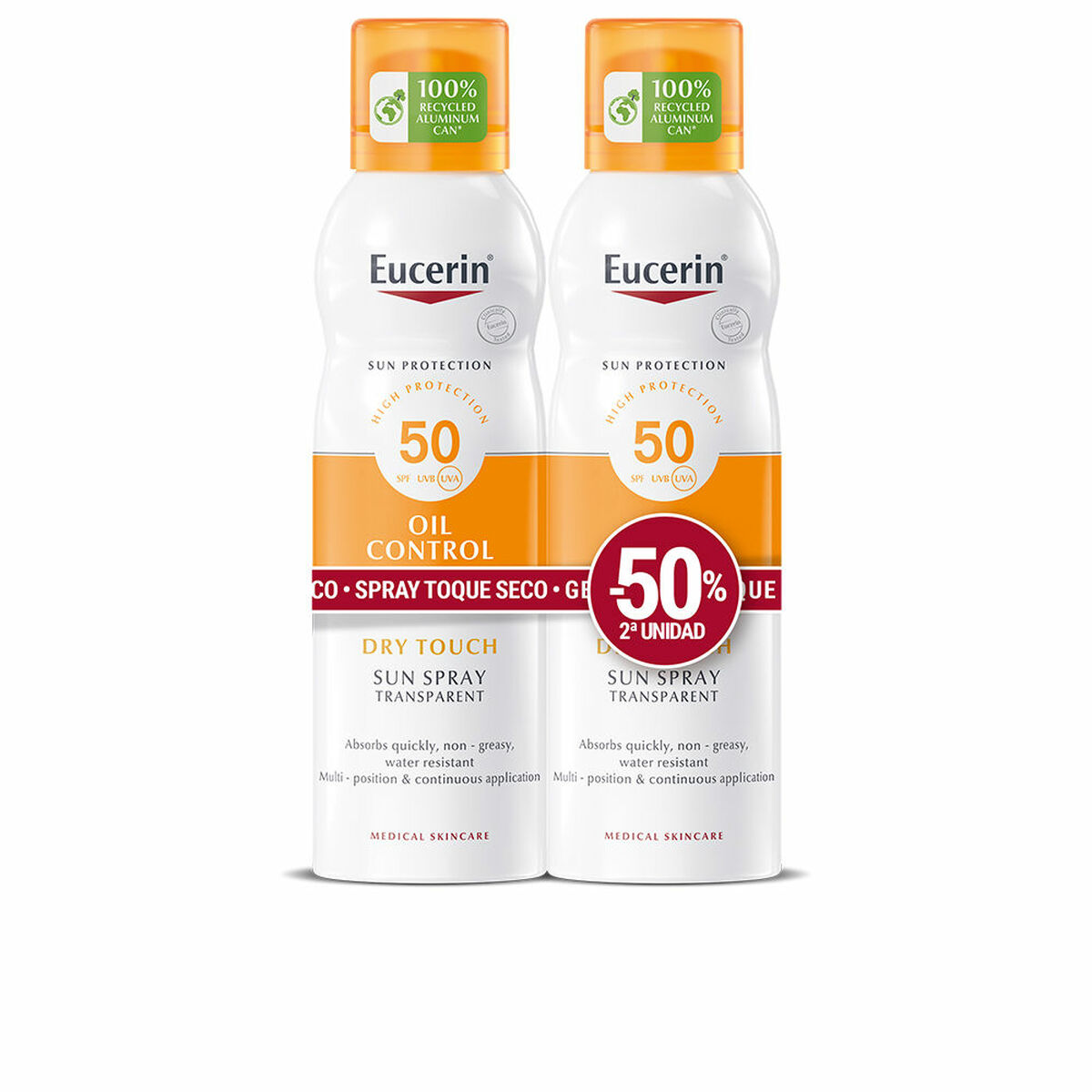 Αντηλιακό για το Σώμα σε Σπρέι Eucerin Sensitive Protect Στεγνό 200 ml x 2