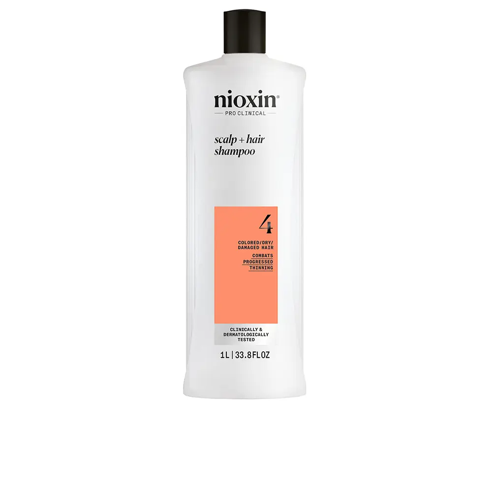NIOXIN SYSTEM 4 - Shampoo - Dyed and Damaged Hair with Advanced Weakening 1000 ml