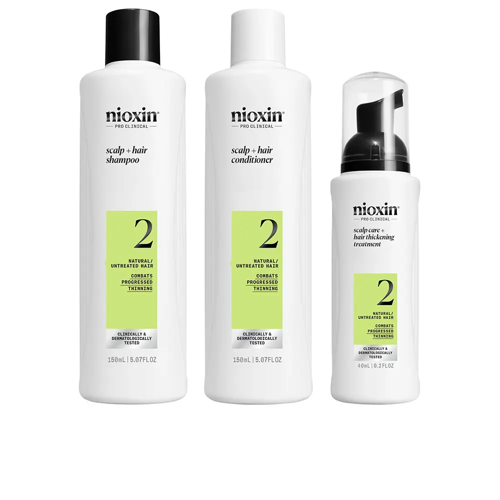 NIOXIN SYSTEM 2 - Kit - Treatment for Natural Hair with Advanced Weakening 3 units