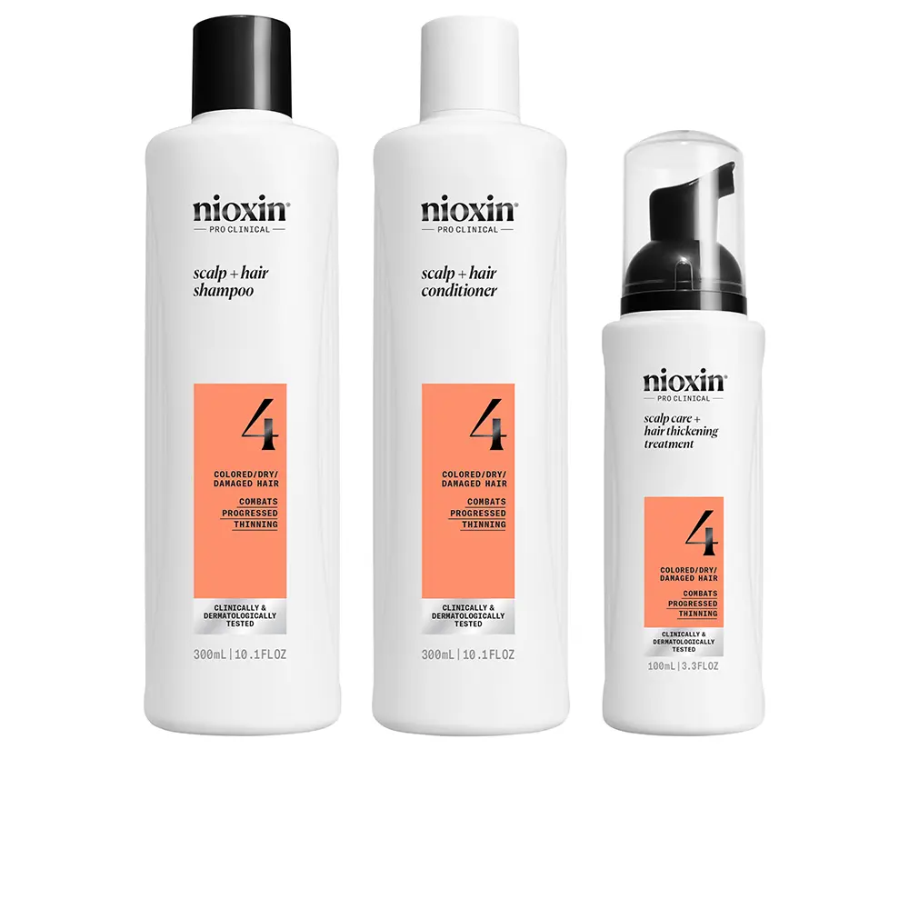 NIOXIN SYSTEM 4 - Kit - Treatment for Colored Hair with Advanced Weakening 3 u