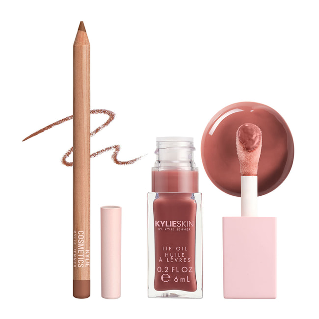 Kylie Cosmetics Lip Oil & Lip Liner Duo Set Lip Oil Taupe Nude 6 ml/Lip Liner Capuccino 1,14 g   set x 8.14 ml
