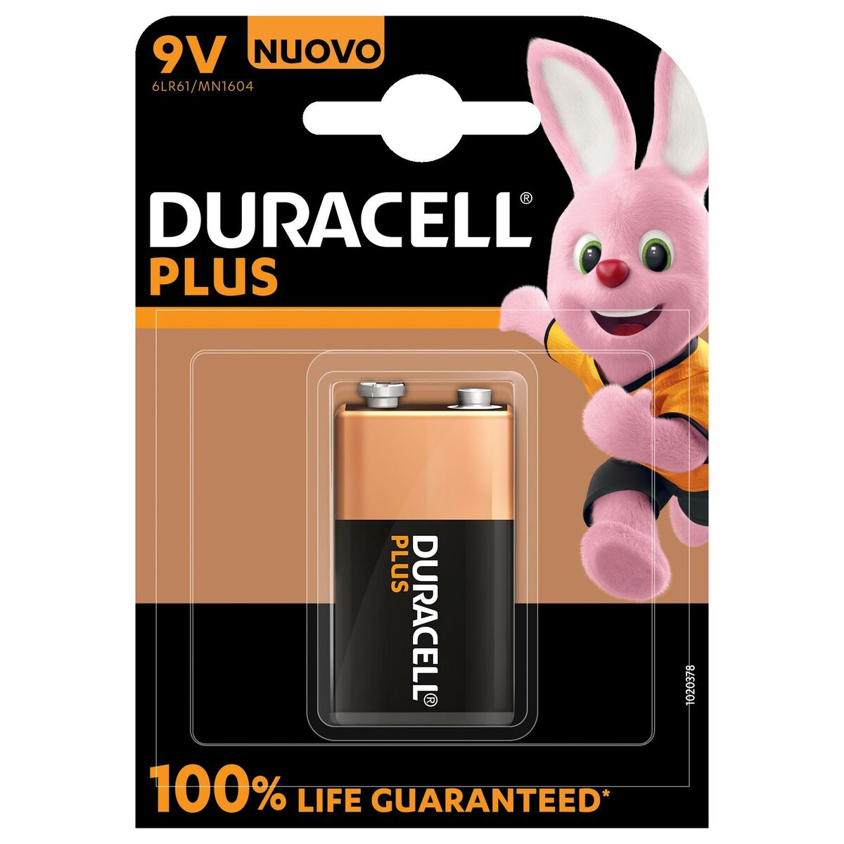 DURACELL DURACELL PLUS POWER 9V 6LR61/MN1604 battery x 1 u
