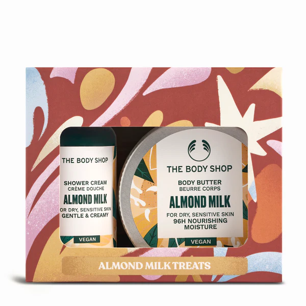 THE BODY SHOP ALMOND MILK set 2 pcs shower gel 60ml + body butter 50ml