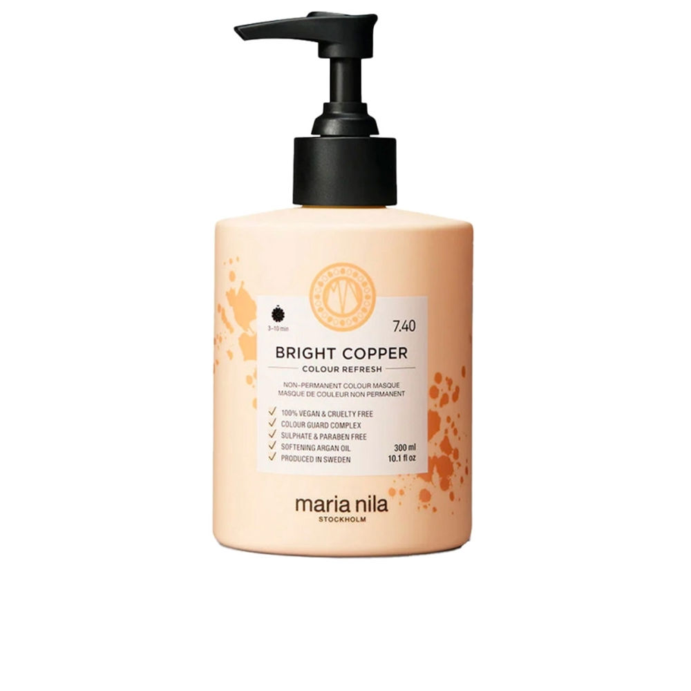 Maria Nila Colour Refresh Non-Permanent Colour Mask - #7.40 Bright Copper   300 ml