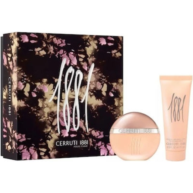 Cerruti 1881 Pour Femme Giftset Edt Spray 50ml/Perfumed Body Milk 75ml   125 ml