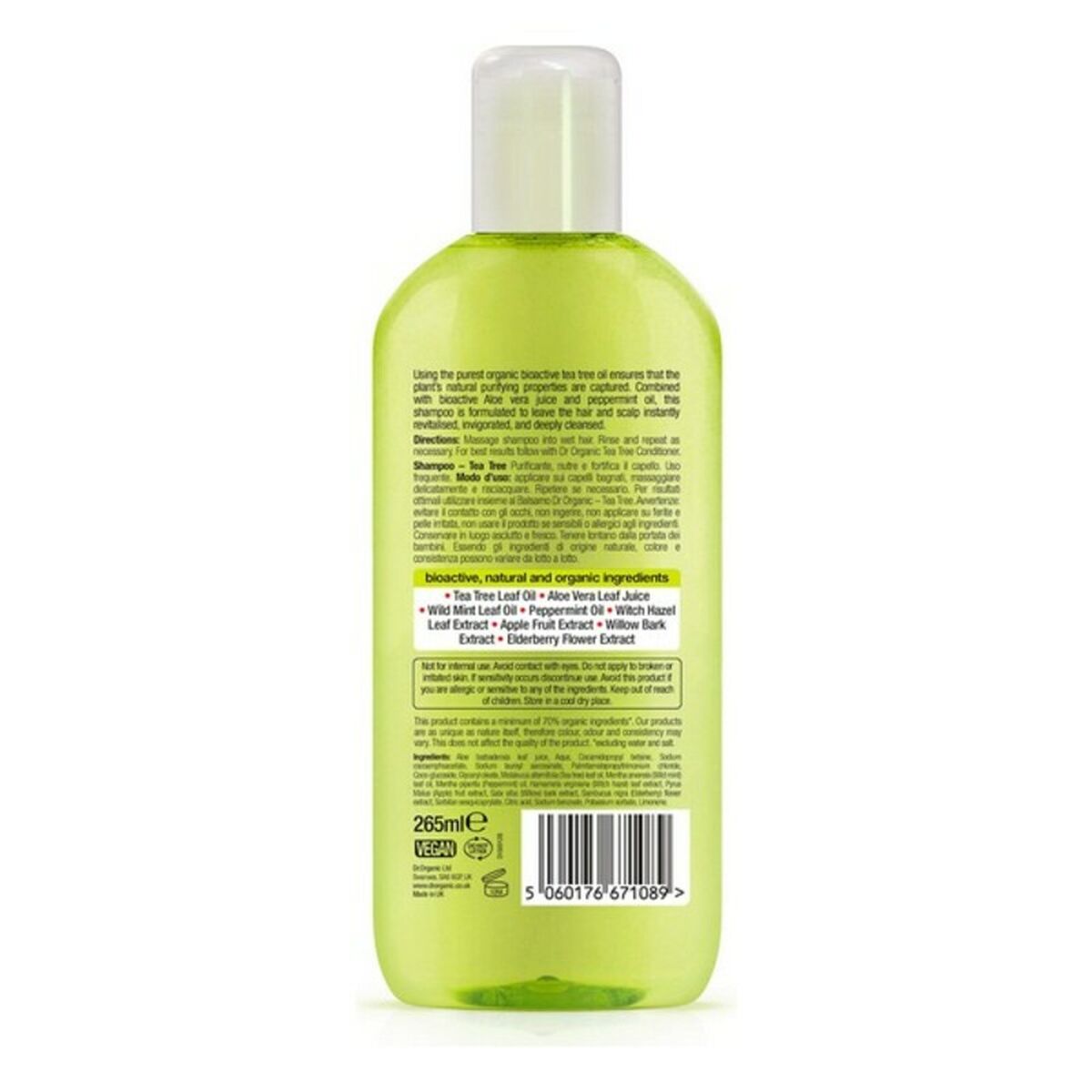 DR. ORGANIC BIOACTIVE ORGANIC tea tree shampoo 265 ml