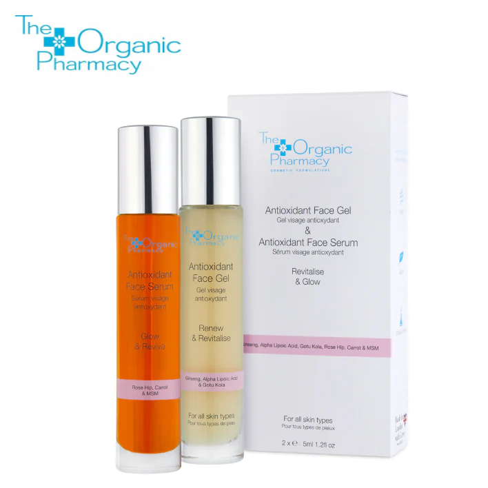 The Organic Pharmacy Antioxidant Mini Set Antioxidant Face Gel 5ml/Antioxidant Face Serum 5ml   set x 10 ml