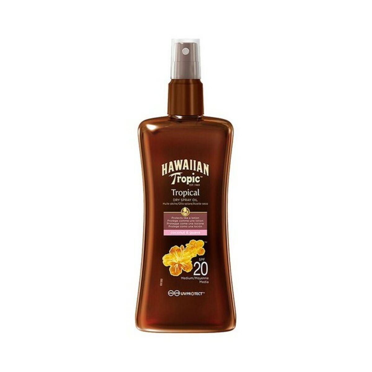 Hawaiian Tropic Protective Dry Oil Αδιάβροχο Αντηλιακό Λάδι για το Σώμα SPF20 σε Spray 200ml