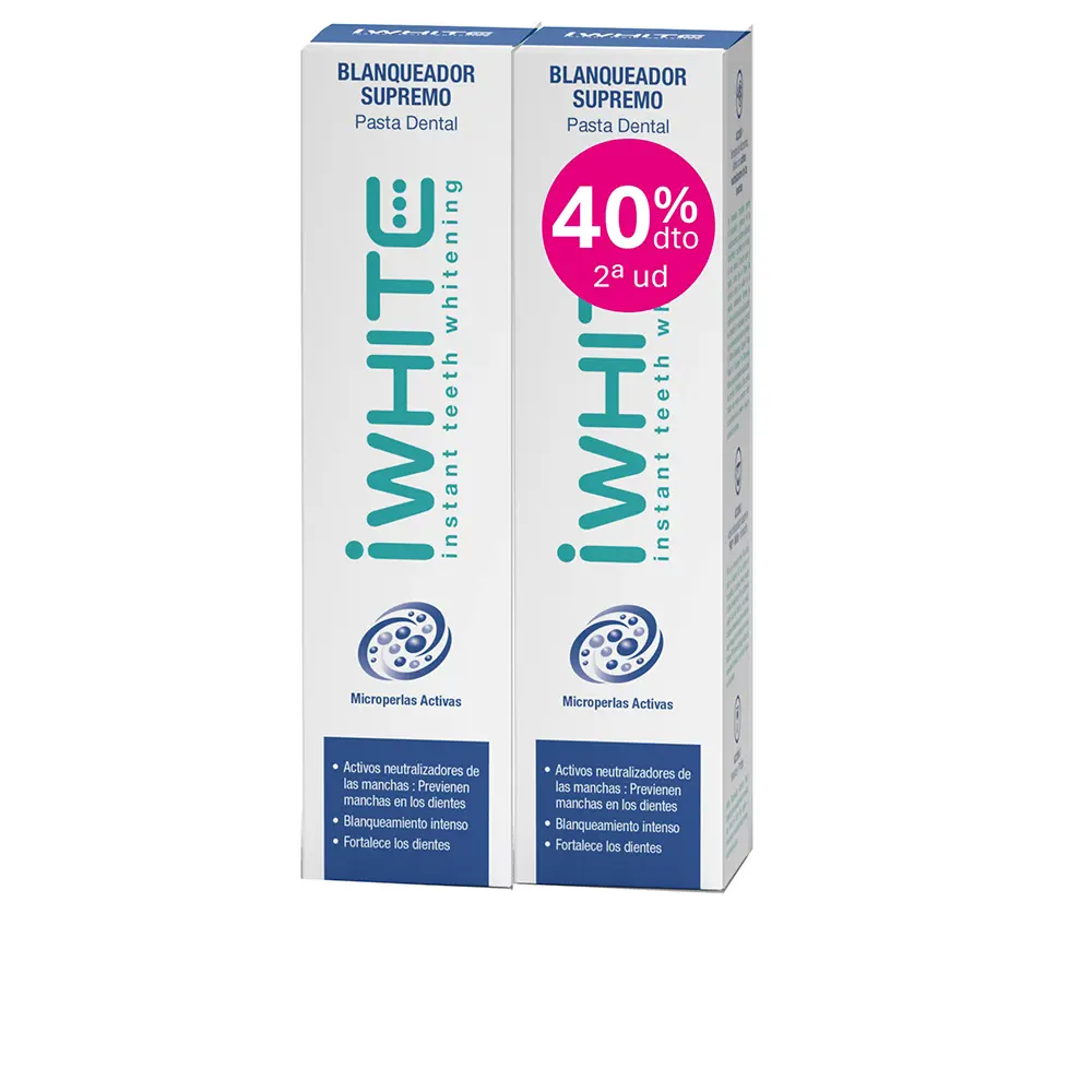IWHITE Supreme whitening toothpaste pack of 2 x 75 ml