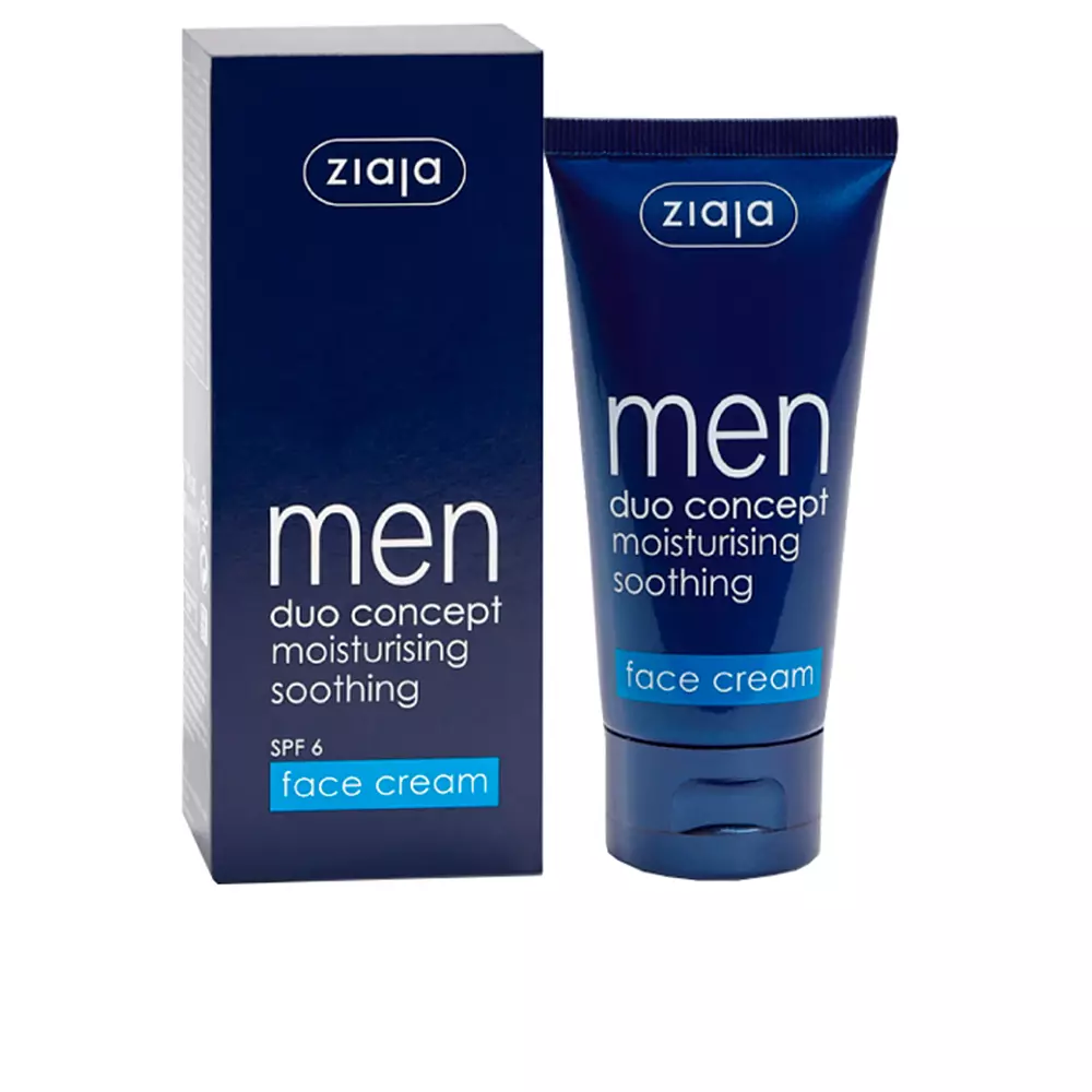 Ziaja Men Duo Concept Moisturising Soothing Face Cream SPF6 50ml