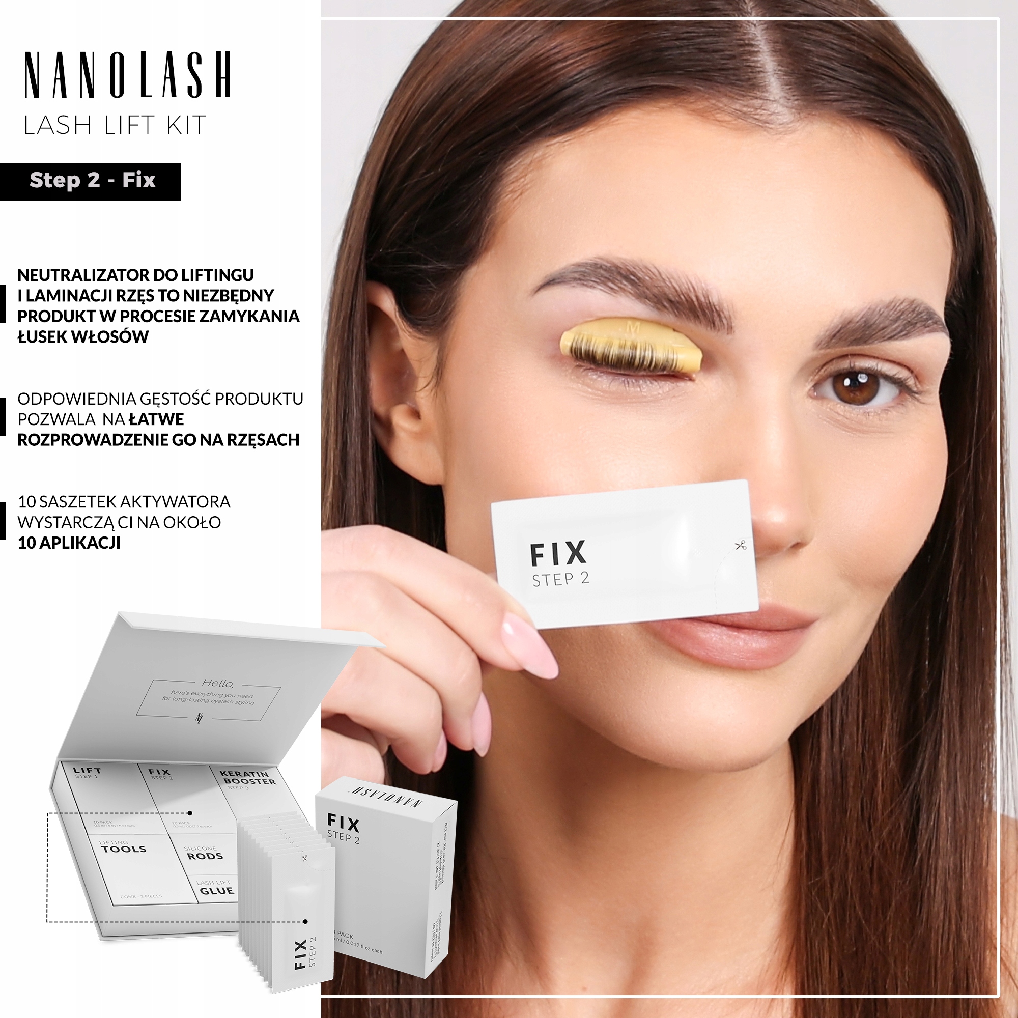 NANOLASH FIX STEP 2 eyelash lifting and laminating neutralizer 10 units