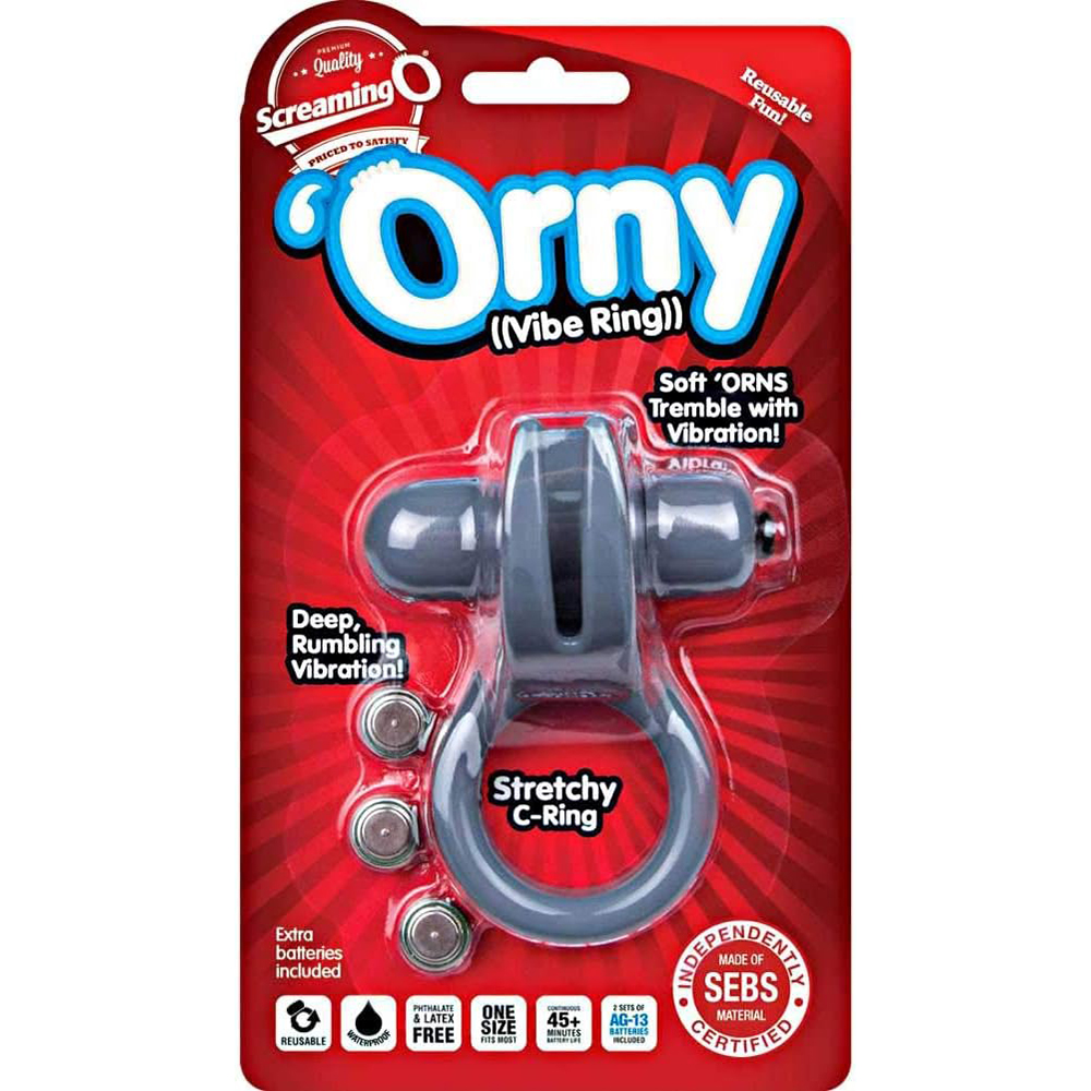 61cMM97PmDL._AC_SL1001_ Δαχτυλίδι Δόνησης Πέους The Screaming O Orny Ανοιχτό Γκρι - Image 1