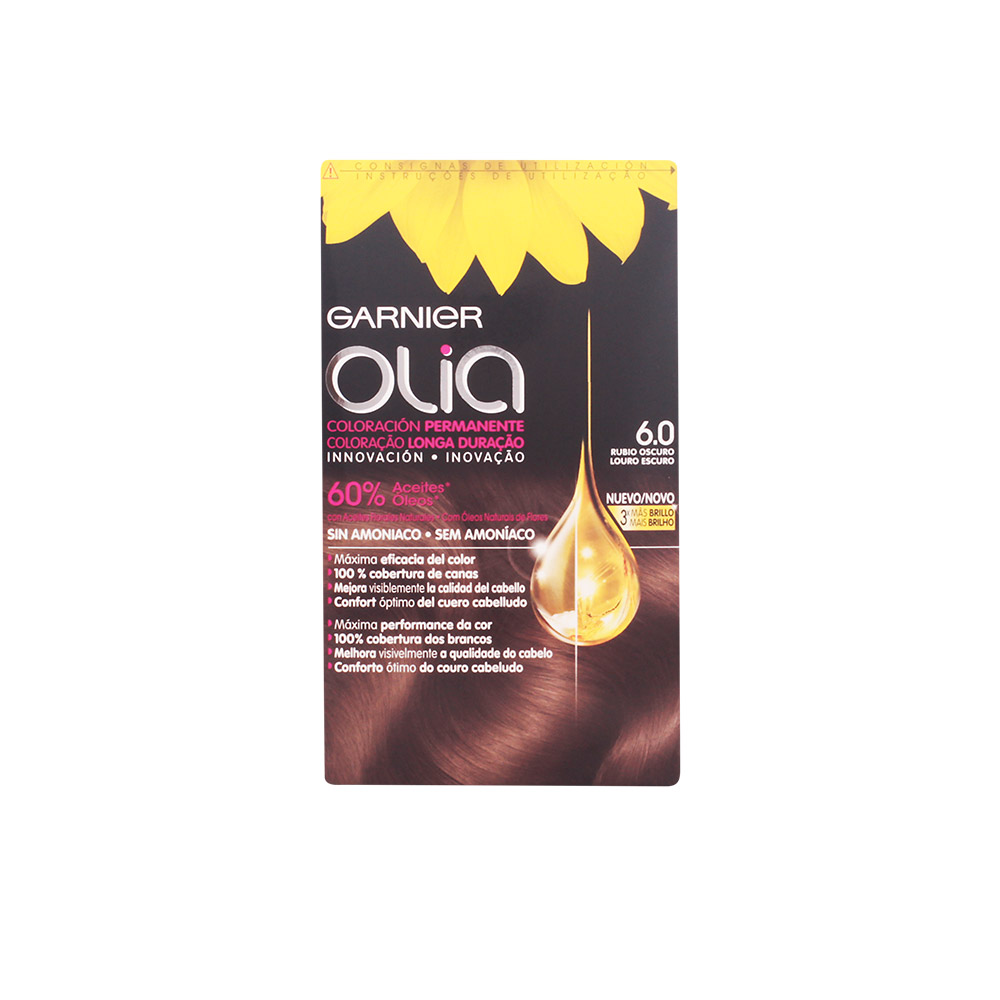 GARNIER OLIA Coloración Permanente #6,0 Rubio Oscuro 4 pz