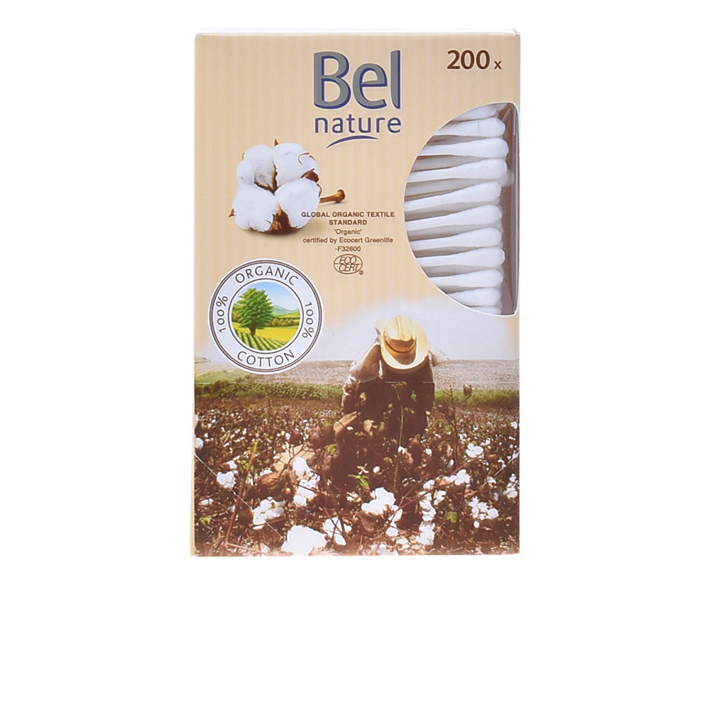 BEL NATURE ECOCERT Organic Cotton Cardboard Sticks 200 Pcs