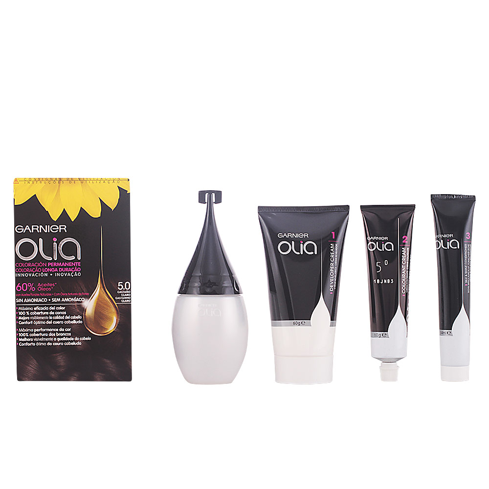GARNIER OLIA Permanent Color #5.0 Light Brown 4 pcs