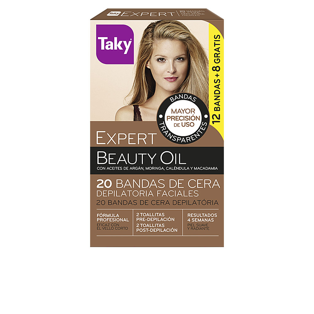 TAKY NATURAL OILS facial wax strips depilatory 20 u
