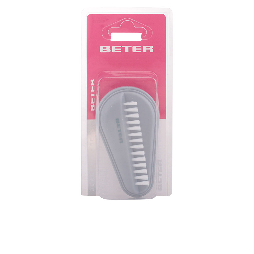 BETER Double-ended nail brush, nylon bristles #gray 1 pc