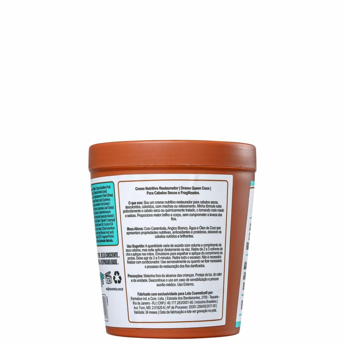 Μάσκα Mαλλιών Lola Cosmetics Drama Queen Coco 230 g