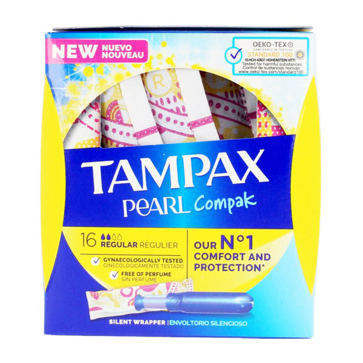 Tampax Pearl Compak Regular για Κανονική Ροή 16τμχ