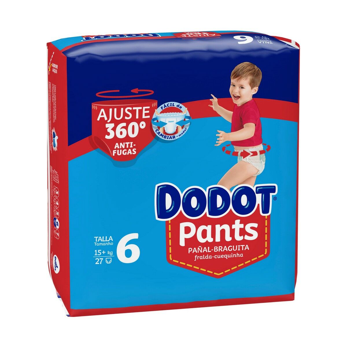 DODOT DODOT PANTS pañal-braguita T6 15- + kg 27 u
