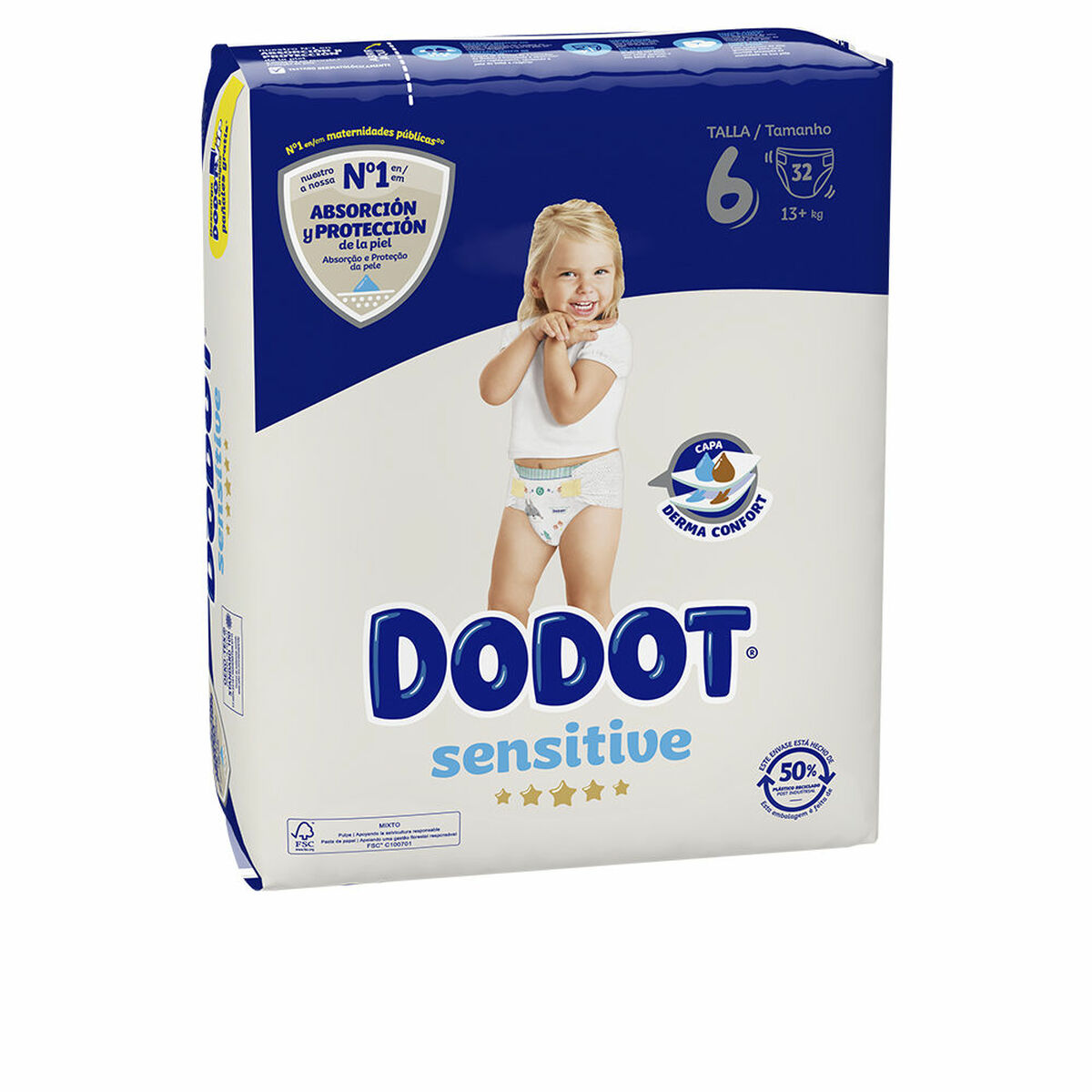 DODOT DODOT SENSITIVE size 6 diapers +13 kg 32 u